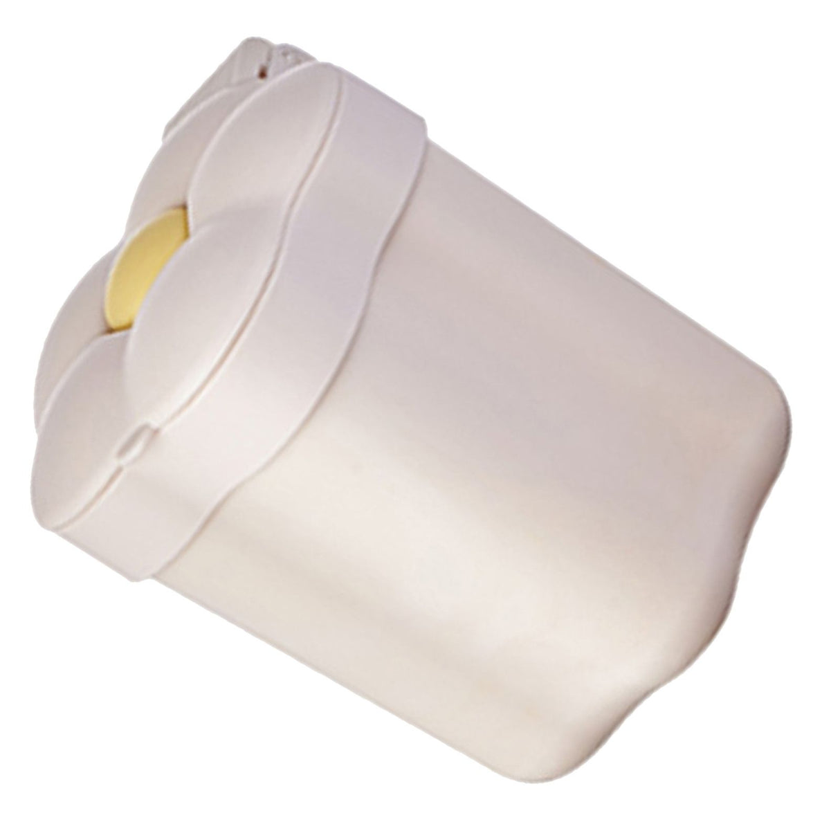Desktop Trash Bin with Lid Flower Shape Small Garbage Can Large Opening Storage Paper Basket White
