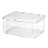 Desk Storage Box Plastic Large Capacity Dustproof Multi Functional Phone Case Storage Holder with Lid Transparent