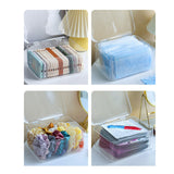 Desk Storage Box Plastic Large Capacity Dustproof Multi Functional Phone Case Storage Holder with Lid Transparent