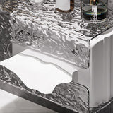 Wall Mounted Tissue Box Glacier Pattern Multifunctional Light Luxury Style Tissue Dispenser Box for Bathroom