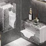 Wall Mounted Tissue Box Glacier Pattern Multifunctional Light Luxury Style Tissue Dispenser Box for Bathroom - Extra Image