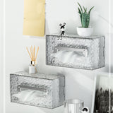 Napkin Paper Holder Box Space Saving Home Decoration Rugged Wall Mounted Tissue Box for Living Room Bedroom Transparent Silver