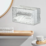 Napkin Paper Holder Box Space Saving Home Decoration Rugged Wall Mounted Tissue Box for Living Room Bedroom Transparent Silver - Extra Image