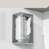 Napkin Paper Holder Box Space Saving Home Decoration Rugged Wall Mounted Tissue Box for Living Room Bedroom Translucent Silver