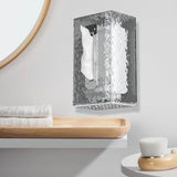 Napkin Paper Holder Box Space Saving Home Decoration Rugged Wall Mounted Tissue Box for Living Room Bedroom Translucent Silver