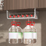Under Shelf Storage Basket Multipurpose All Metal Under Shelf Wire Basket for Kitchen Office Pantry Desk Bookshelf L White