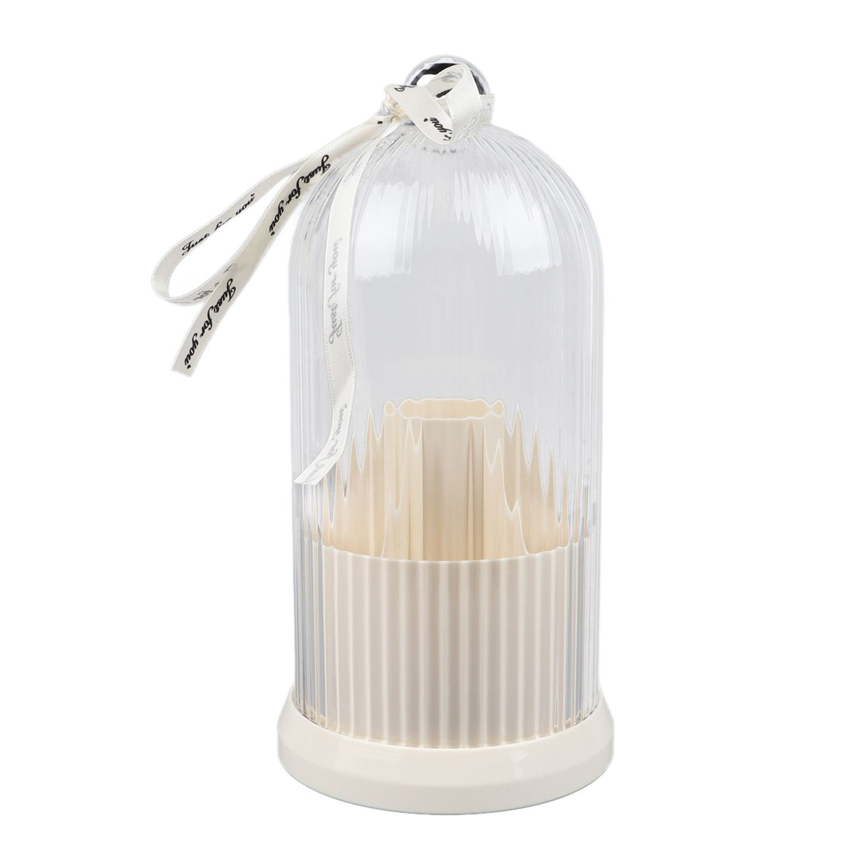 Makeup Brush Storage Holder 360 Degree Rotatable Makeup Organizer Dustproof Waterproof Holder for Lipstick Cosmetic Milky White