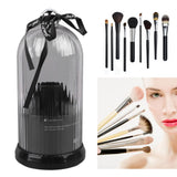 Makeup Brush Storage Holder 360 Degree Rotatable Makeup Organizer Dustproof Waterproof Holder for Lipstick Cosmetic Black - Extra Image
