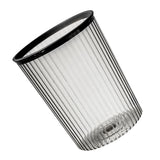 Transparent Garbage Bin with Top Ring Easy Attached Lid Free Large Capacity Trash Bin Can for Household Black