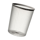Transparent Garbage Bin with Top Ring Easy Attached Lid Free Large Capacity Trash Bin Can for Household Gray