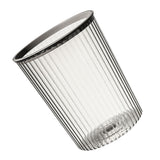 Transparent Garbage Bin with Top Ring Easy Attached Lid Free Large Capacity Trash Bin Can for Household Gray