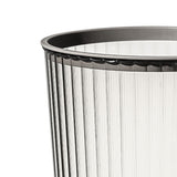 Transparent Garbage Bin with Top Ring Easy Attached Lid Free Large Capacity Trash Bin Can for Household Gray
