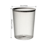 Transparent Garbage Bin with Top Ring Easy Attached Lid Free Large Capacity Trash Bin Can for Household Gray - Extra Image