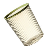 Transparent Garbage Bin with Top Ring Easy Attached Lid Free Large Capacity Trash Bin Can for Household Green