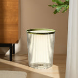 Transparent Garbage Bin with Top Ring Easy Attached Lid Free Large Capacity Trash Bin Can for Household Green - Extra Image