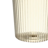 Transparent Garbage Bin with Top Ring Easy Attached Lid Free Large Capacity Trash Bin Can for Household Coffee Color