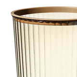 Transparent Garbage Bin with Top Ring Easy Attached Lid Free Large Capacity Trash Bin Can for Household Coffee Color
