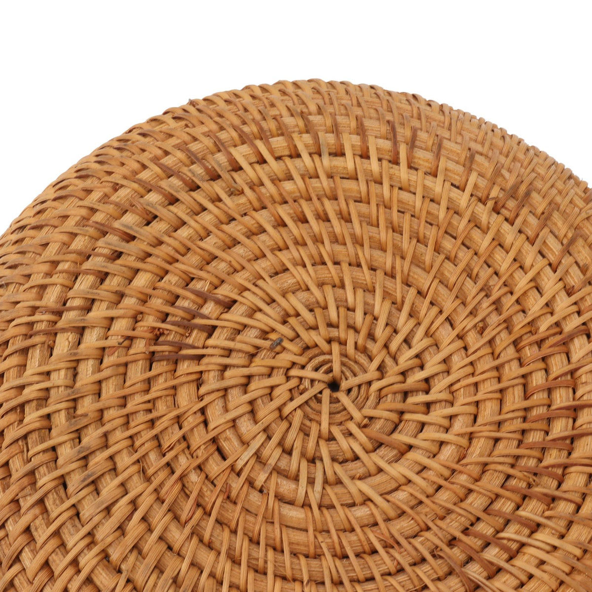 Handwoven Round Rattan Bag Tropical Beach Style Woven Shoulder Rattan Bag with Leather Strap 20cm Diameter Natural Color Oval with Lining
