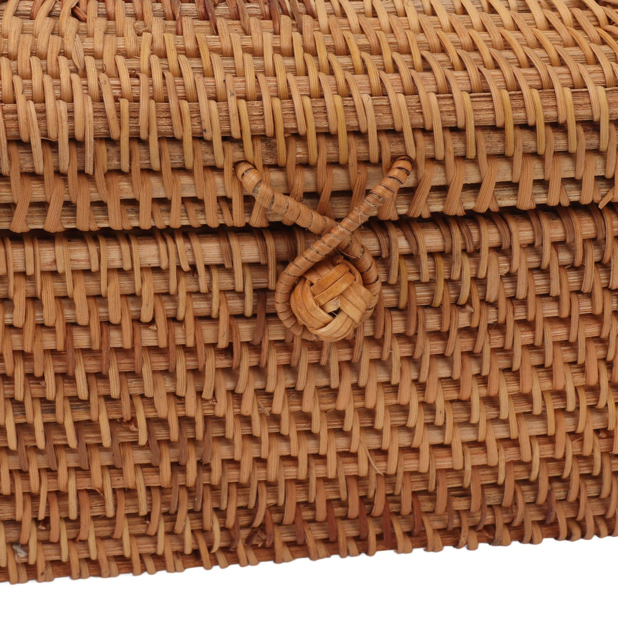 Rectangular Rattan Tissue Box Cover Rattan Woven Tissue Box Holder for Bathroom Organizer Countertop Bedroom Living Room Car Office Short Style