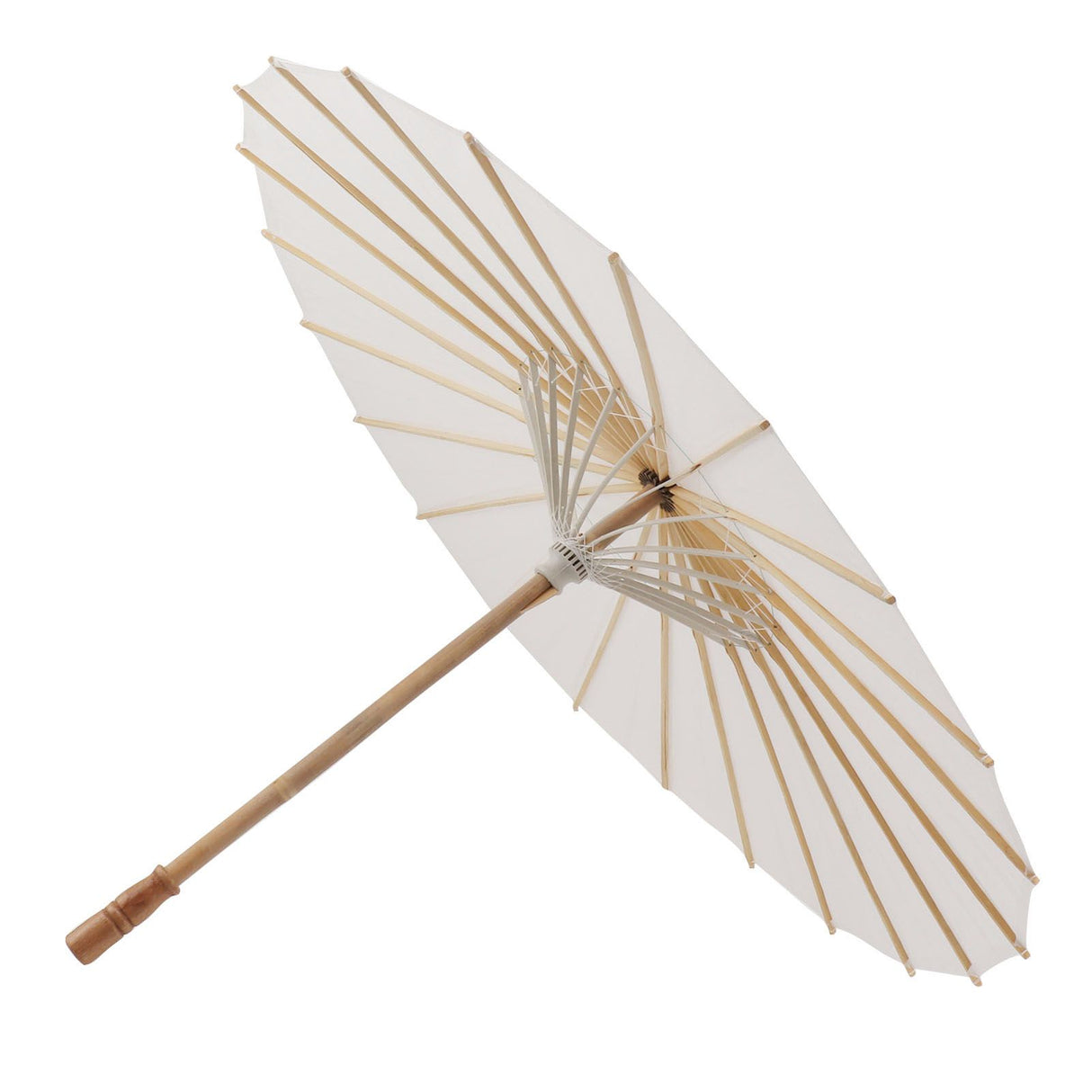 Kids Paper Parasol Bamboo and Paper Chinese Style Elegant White DIY Paper Umbrellas for Decoration 83cm/32.7in
