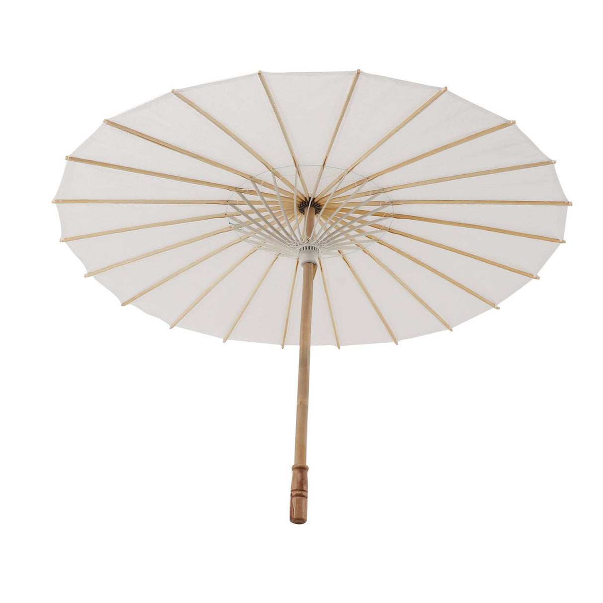 Kids Paper Parasol Bamboo and Paper Chinese Style Elegant White DIY Paper Umbrellas for Decoration 83cm/32.7in