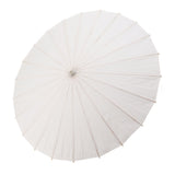 Kids Paper Parasol Bamboo and Paper Chinese Style Elegant White DIY Paper Umbrellas for Decoration 83cm/32.7in
