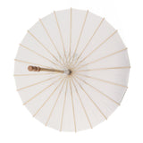 Kids Paper Parasol Bamboo and Paper Chinese Style Elegant White DIY Paper Umbrellas for Decoration 83cm/32.7in