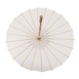 Kids Paper Parasol Bamboo and Paper Chinese Style Elegant White DIY Paper Umbrellas for Decoration 83cm/32.7in