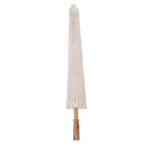 Kids Paper Parasol Bamboo and Paper Chinese Style Elegant White DIY Paper Umbrellas for Decoration 83cm/32.7in