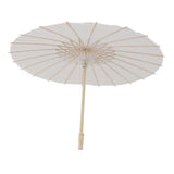Kids Paper Parasol Bamboo and Paper Chinese Style Elegant White DIY Paper Umbrellas for Decoration 58cm/22.8in