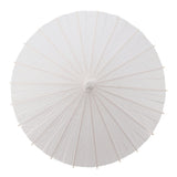 Kids Paper Parasol Bamboo and Paper Chinese Style Elegant White DIY Paper Umbrellas for Decoration 58cm/22.8in - Top-Down View