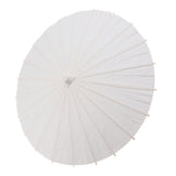 Kids Paper Parasol Bamboo and Paper Chinese Style Elegant White DIY Paper Umbrellas for Decoration 58cm/22.8in