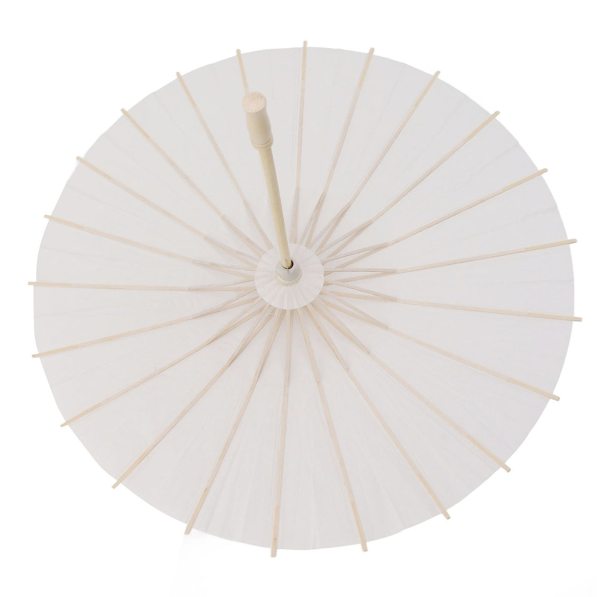 Kids Paper Parasol Bamboo and Paper Chinese Style Elegant White DIY Paper Umbrellas for Decoration 58cm/22.8in