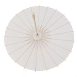 Kids Paper Parasol Bamboo and Paper Chinese Style Elegant White DIY Paper Umbrellas for Decoration 58cm/22.8in
