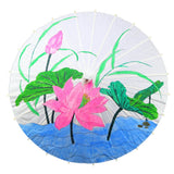 Kids Paper Parasol Bamboo and Paper Chinese Style Elegant White DIY Paper Umbrellas for Decoration 58cm/22.8in