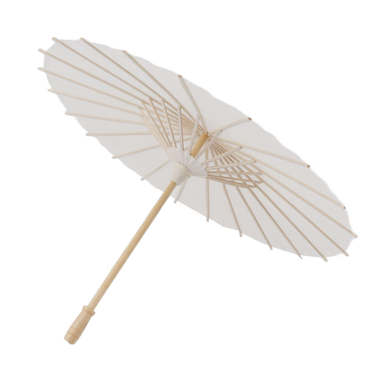 Kids Paper Parasol Bamboo and Paper Chinese Style Elegant White DIY Paper Umbrellas for Decoration 40cm/15.7in