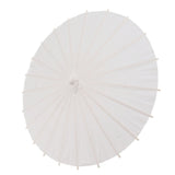 Kids Paper Parasol Bamboo and Paper Chinese Style Elegant White DIY Paper Umbrellas for Decoration 40cm/15.7in