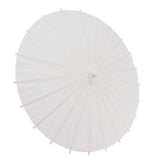Kids Paper Parasol Bamboo and Paper Chinese Style Elegant White DIY Paper Umbrellas for Decoration 40cm/15.7in