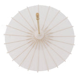 Kids Paper Parasol Bamboo and Paper Chinese Style Elegant White DIY Paper Umbrellas for Decoration 40cm/15.7in