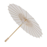 Kids Paper Parasol Bamboo and Paper Chinese Style Elegant White DIY Paper Umbrellas for Decoration 40cm/15.7in - Extra Image