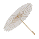 Kids Paper Parasol Bamboo and Paper Chinese Style Elegant White DIY Paper Umbrellas for Decoration 40cm/15.7in