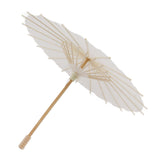 Kids Paper Parasol Bamboo and Paper Chinese Style Elegant White DIY Paper Umbrellas for Decoration 28cm/11in