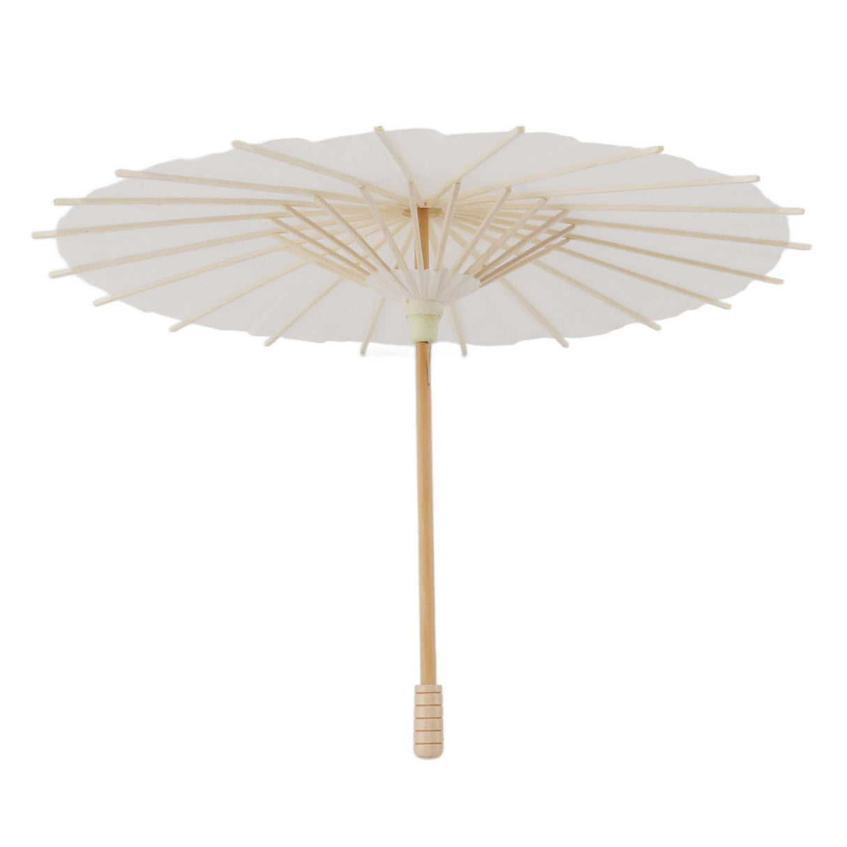 Kids Paper Parasol Bamboo and Paper Chinese Style Elegant White DIY Paper Umbrellas for Decoration 28cm/11in