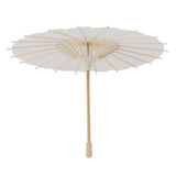 Kids Paper Parasol Bamboo and Paper Chinese Style Elegant White DIY Paper Umbrellas for Decoration 28cm/11in