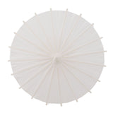 Kids Paper Parasol Bamboo and Paper Chinese Style Elegant White DIY Paper Umbrellas for Decoration 28cm/11in - Top-Down View