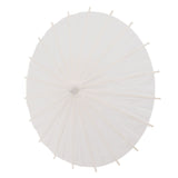 Kids Paper Parasol Bamboo and Paper Chinese Style Elegant White DIY Paper Umbrellas for Decoration 28cm/11in
