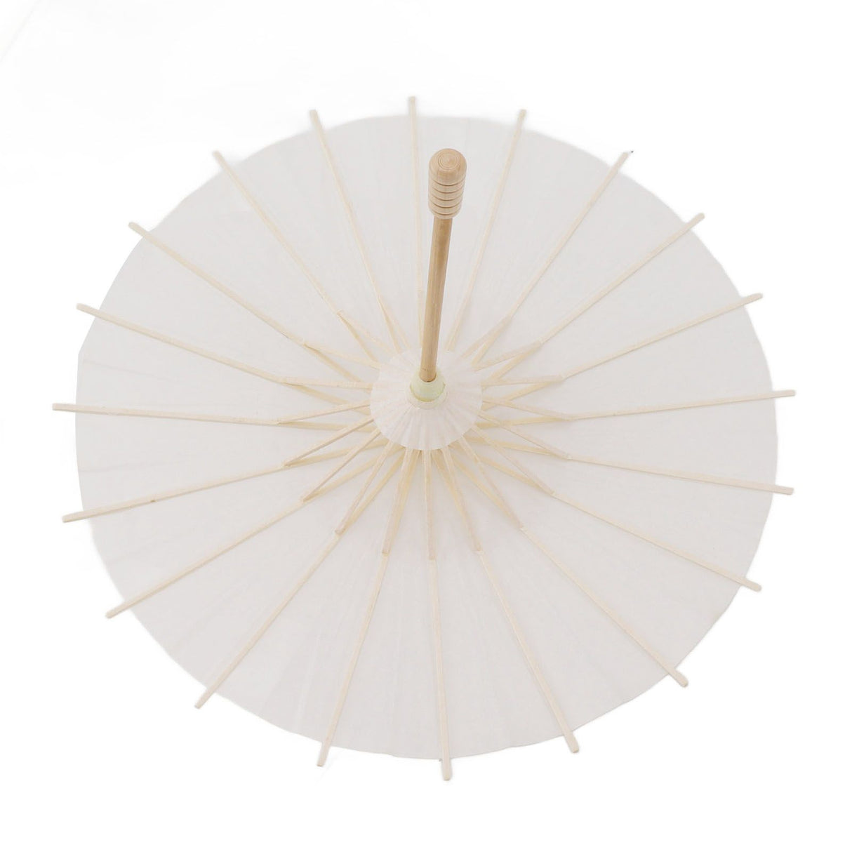 Kids Paper Parasol Bamboo and Paper Chinese Style Elegant White DIY Paper Umbrellas for Decoration 28cm/11in