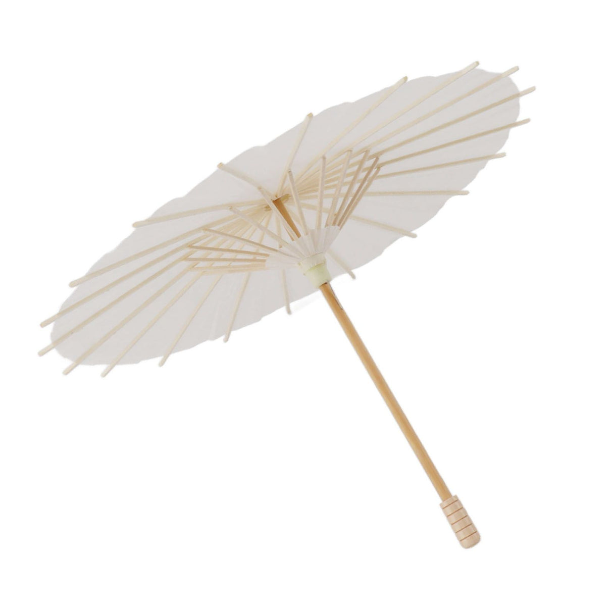 Kids Paper Parasol Bamboo and Paper Chinese Style Elegant White DIY Paper Umbrellas for Decoration 28cm/11in