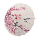 Chinese Oiled Paper Umbrella Handmade Paper Umbrella with Wood Handle for Performance Wedding Party - Close-Up Angle