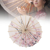 Chinese Oiled Paper Umbrella Handmade Paper Umbrella with Wood Handle for Performance Wedding Party - Extra Image